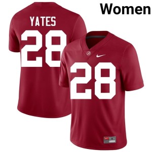Replica Alabama College Football Crimson Women #28 Peyton Yates Jersey 928360-512