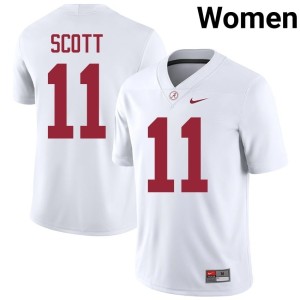 Replica White College Football Rico Scott Womens UA Crimson Tide #11 Jerseys 677944-139