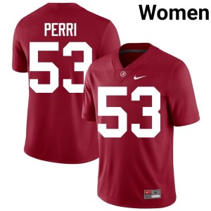 High School Vito Perri Women's #53 College Football Crimson Alabama Crimson Tide Jersey 590598-482