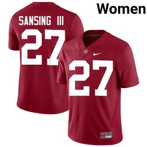 Stitched College Football Womens UA #27 Walter Sansing III Crimson Jerseys 612881-890