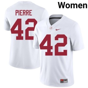 Embroidery College Football Women's Yhonzae Pierre #42 White UA Jersey 652575-398