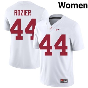 Official Women #44 College Football UA Crimson Tide White Alex Rozier Jersey 705426-286