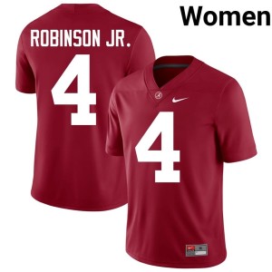 Player College Football Crimson #4 Brian Robinson Jr. Womens Crimson Tide Jerseys 194147-788