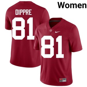 2026-27 Crimson College Football Womens Crimson Tide CJ Dippre #81 Jerseys 391517-543