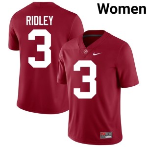 Stitched Crimson College Football Bama Calvin Ridley #3 Womens Jerseys 473685-523