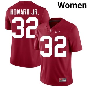 Limited Women Roll Tide College Football Crimson #32 Corey Howard Jr. Jerseys 147098-327