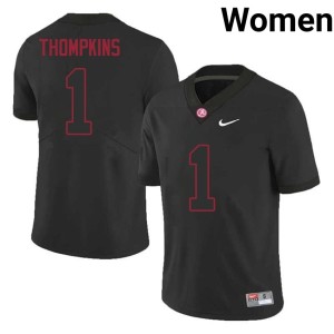 NCAA College Football Black Crimson Tide Women #1 Devan Thompkins Jersey 365594-195