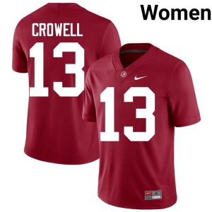 2026-27 College Football Crimson #13 EJ Crowell Roll Tide Women Jersey 771556-221