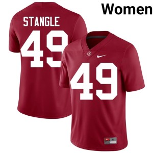 Stitched #49 College Football University of Alabama Ethan Stangle Women Crimson Jersey 805038-202