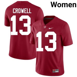 Limited Women Bama Ezavier Crowell #13 College Football Crimson Jerseys 608135-713