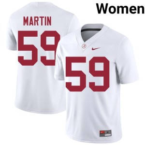 2026-27 Women Alabama Crimson Tide JD Martin College Football White #59 Jersey 755839-826