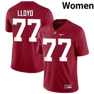 University Crimson Womens #77 Jackson Lloyd College Football UA Crimson Tide Jersey 977385-762