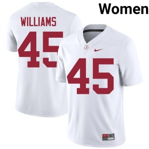 Official The Tide Jay Williams Women's White College Football #45 Jerseys 345087-608