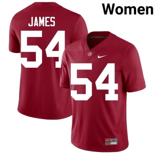 2026 Jayvin James Womens Crimson The Tide #54 College Football Jerseys 423228-693