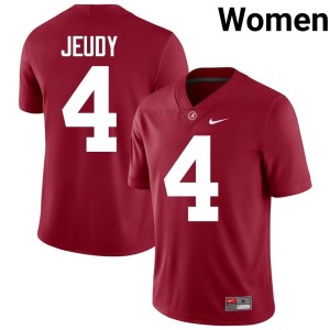 Limited #4 Crimson College Football Jerry Jeudy Crimson Tide Women's Jerseys 200250-902
