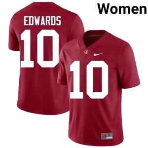 Alumni Jireh Edwards College Football #10 Crimson Go Bama Womens Jerseys 521401-302