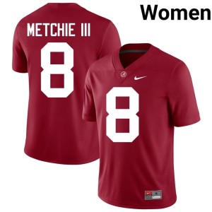 Embroidery College Football John Metchie III Women UA Crimson #8 Jerseys 405652-879