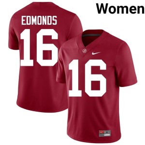 Alumni Jorden Edmonds Crimson #16 The Tide Women College Football Jersey 381583-294