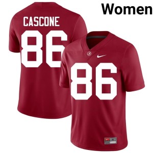 Player Jude Cascone Crimson Women's #86 Alabama Crimson Tide College Football Jersey 769107-454