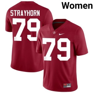 University Kaden Strayhorn #79 The Tide Crimson Womens College Football Jersey 158456-237