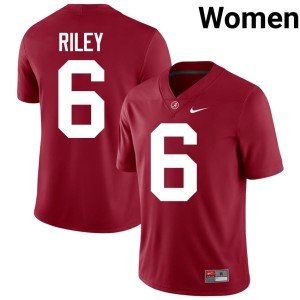 High School College Football Kevin Riley Women Crimson UA Crimson Tide #6 Jersey 155550-421