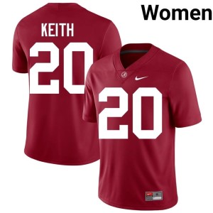 Game #20 College Football Khalifa Keith Bama Women's Crimson Jersey 155877-407