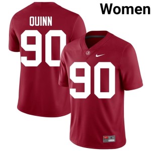 Limited Crimson College Football Roll Tide #90 Women Lorcan Quinn Jerseys 304193-313