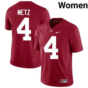 Game Crimson Luke Metz College Football Women #4 The Tide Jerseys 639048-899