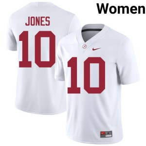 Limited White University of Alabama College Football Women's #10 Mac Jones Jersey 266185-363