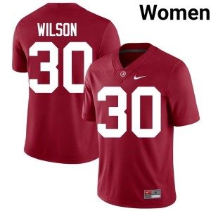 NCAA College Football UA #30 Mack Wilson Women's Crimson Jersey 843214-584