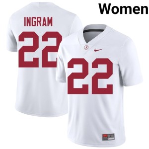 2026-27 College Football #22 Go Bama White Women's Mark Ingram Jerseys 744030-716