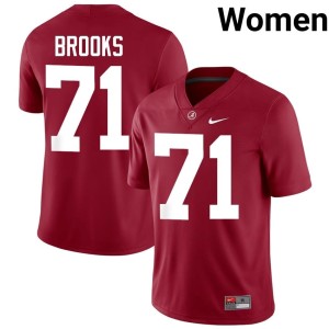 2026-27 Women's University of Alabama College Football Crimson Nick Brooks #71 Jersey 277016-496