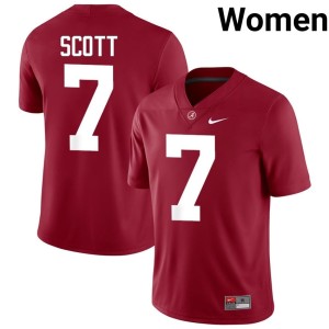 NCAA Women UA Crimson Tide College Football Rico Scott Crimson #7 Jersey 664727-139