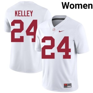 Limited #24 College Football Women's Rihyael Kelley White University of Alabama Jerseys 101149-721