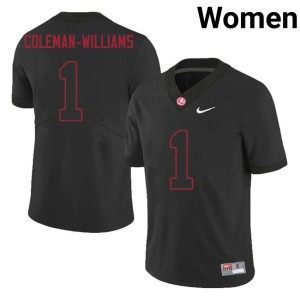 University #1 Black Bama Ryan Coleman-Williams College Football Women's Jersey 960572-336
