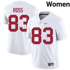Embroidery UA Crimson Tide Women's White Warner Ross #83 College Football Jersey 145268-749