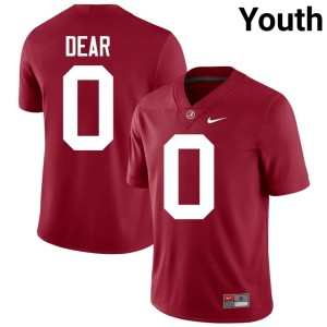 University Crimson College Football UA Youth #0 AK Dear Jersey 880988-582