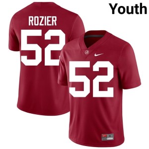 Game College Football #52 Youth UA Alex Rozier Crimson Jerseys 194248-198