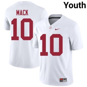 Replica College Football White UA Crimson Tide Austin Mack #10 Youth Jersey 318022-356