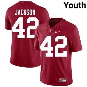 2026-27 Ben Jackson Crimson University of Alabama #42 Youth College Football Jerseys 501177-326