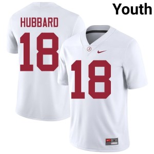 Game #18 Youth Crimson Tide College Football White Bray Hubbard Jersey 477090-746