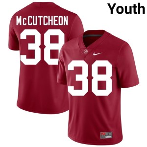 Limited #38 Bama College Football Brody McCutcheon Youth Crimson Jerseys 692404-569