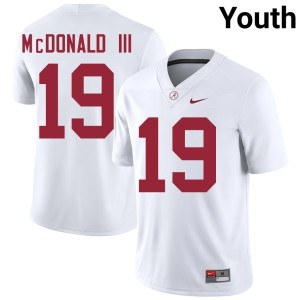 Limited #19 College Football Youth White Chuck McDonald III UA Jersey 706291-850