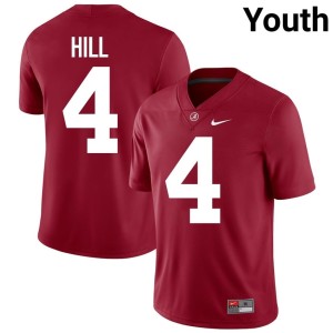 2026-27 Daniel Hill #4 College Football Youth Crimson Bama Jerseys 196301-118