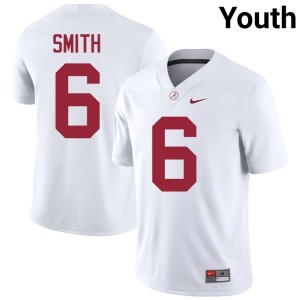 Limited #6 Youth DeVonta Smith White Bama College Football Jerseys 476270-743