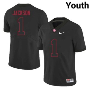 Limited College Football Youth Black Roll Tide Domani Jackson #1 Jerseys 362766-368