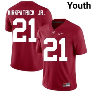 Stitched College Football Crimson Youth Dre Kirkpatrick Jr. UA Crimson Tide #21 Jerseys 346621-752