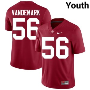 2026 Go Bama Geno VanDeMark College Football Youth #56 Crimson Jerseys 254107-241
