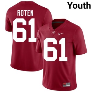 NCAA Graham Roten College Football Crimson Go Bama Youth #61 Jerseys 995540-228