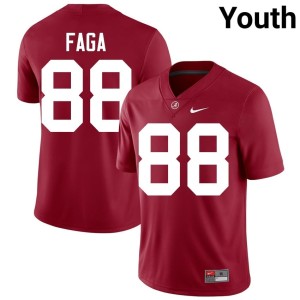 Player Crimson Isaia Faga Youth #88 Bama College Football Jerseys 460160-916